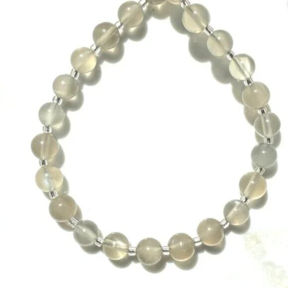 Dark Moonstone Short Necklace, Genuine Natural Gemstone June Birthstone - Picture 7 of 15